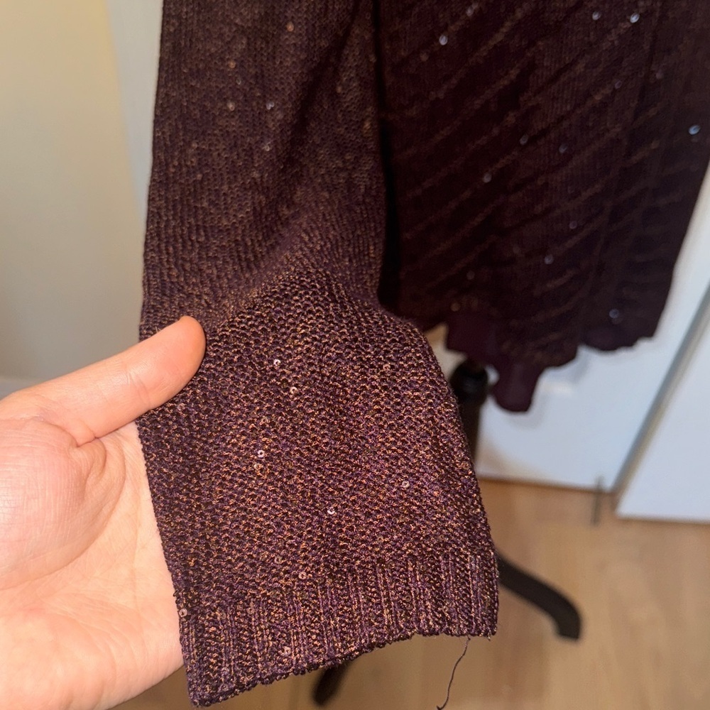 Apt. 9 Women's Long Sleeve Top - Dark Brown - Picture 13 of 15